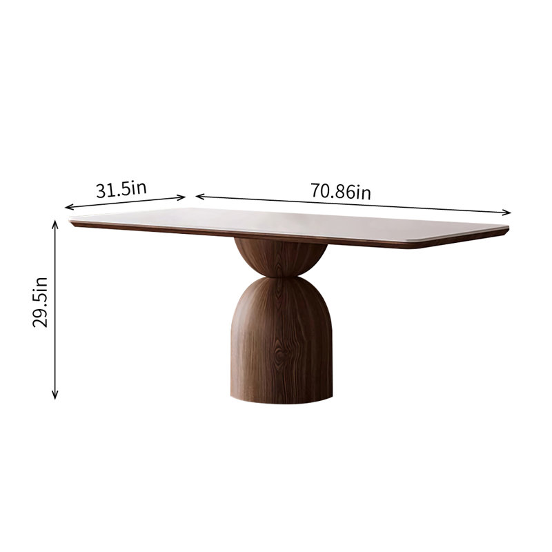 Hokku Designs Ash Wood Rock Slab Rectangular Dining Tables Hokku Designs Ash Wood Rock Slab Rectangular Dining Tables
